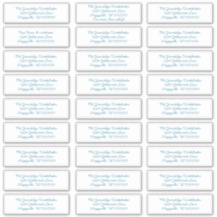 White Individual Mailing Address Labels