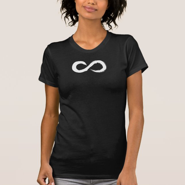 White Infinity Brushed T-Shirt (Front)