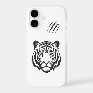 White iPhone 17 Case with Tiger Design