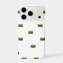 White iPhone Case with Green Grass Patch – Nature