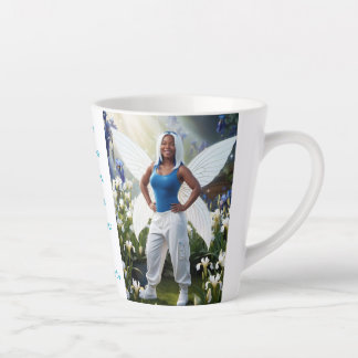 White Iris Fairy Latte Mug