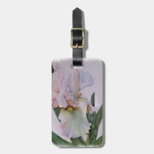 WHITE IRIS PERSONALIZED LUGGAGE TAG