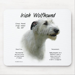 White Irish Wolfhound History  Mouse Pad