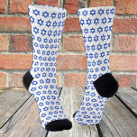 White Israel socks, patriotic Israel flag fashion Socks<br><div class="desc">Socks: Patriotic Israel Flag fashion with blue star of David pattern & Israel - love my country,  travel,  holiday,  national patriots / sports fans</div>