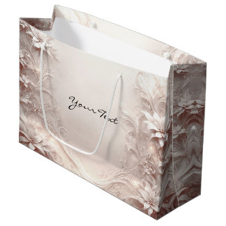 White Ivory Floral Gift Bag