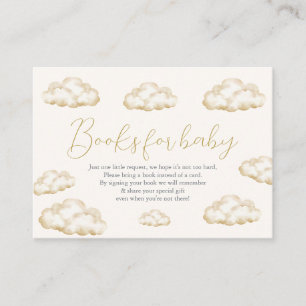 White Ivory Heaven Sent Baby Shower Books for Baby Enclosure Card