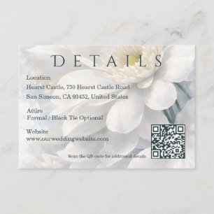 White Ivory Quiet Luxury Romantic Elegant Wedding Enclosure Card