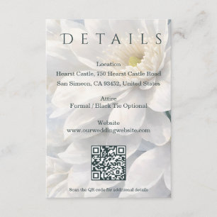 White Ivory Quiet Luxury Romantic Elegant Wedding  Enclosure Card