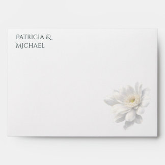 White Ivory Quiet Luxury Romantic Elegant Wedding  Envelope