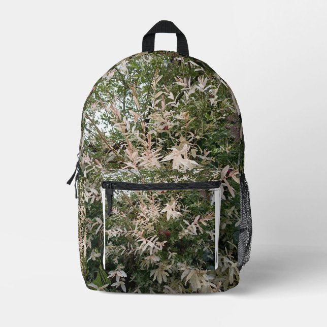 White Jasmine Floral Backpack (Front)