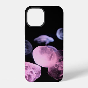 WHITE JELLYFISH IN WATER WITH BLACK BACKGROUND iPhone 12 CASE
