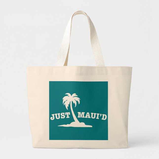 White Just Mauid Large Tote Bag (Front)
