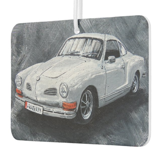 White Karmann Ghia Air Freshener (Left)