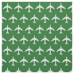 White KC-135 Refueling Jet Aeroplane on Green Fabric