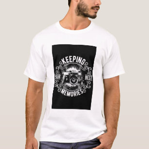 White Keeping Your Best Memories Camera Tee