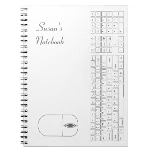 White Keyboard and Mouse Notebook