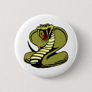 White King Cobra 6 Cm Round Badge