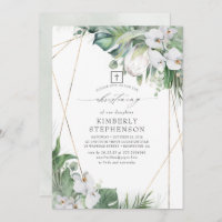 White King Protea and Orchids Tropical Christening