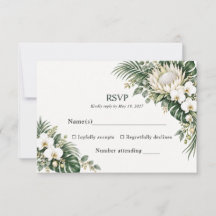 White King Protea Orchids Tropical Wedding