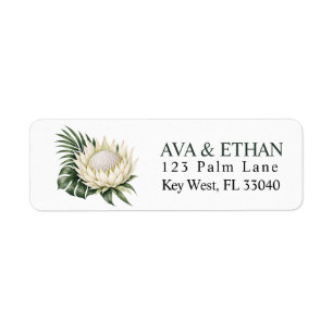 White King Protea Orchids Wedding Return Adress
