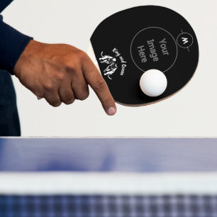 White Kings and Queens Black Leo Lion and Lioness Ping Pong Paddle