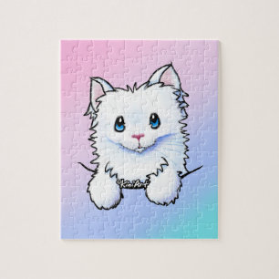 White Kitty Jigsaw Puzzle