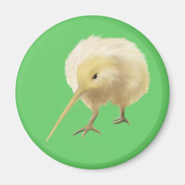 White kiwi bird Magnet (Front)
