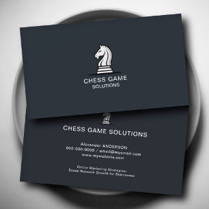 White Knight Chess Piece Business Card