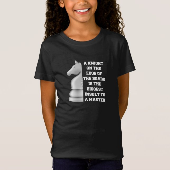 White Knight Chess Strategy Power Wisdom Master T-Shirt (Front)