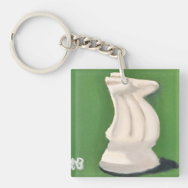 White Knight Key Ring (Front)