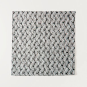 White knitting wool texture closeup photo backgrou tapestry