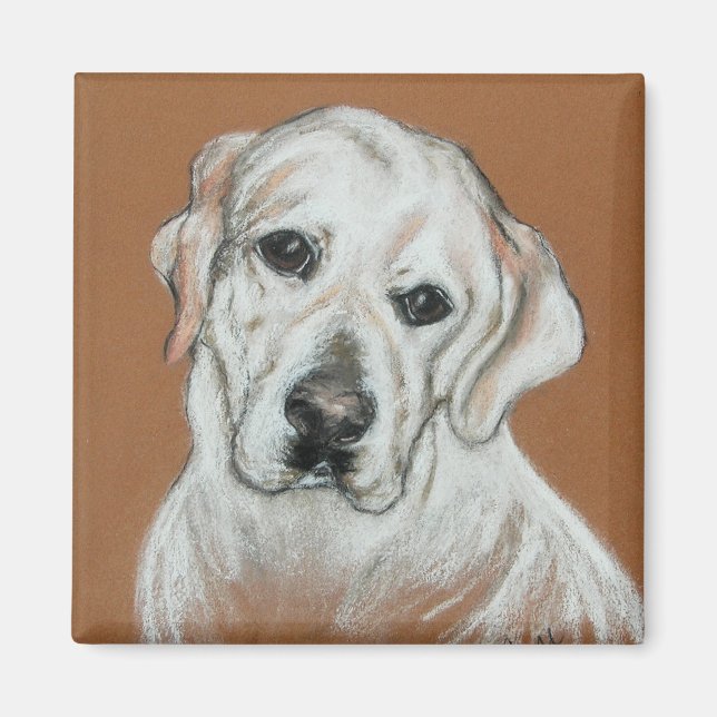 White Labrador Magnet (Front)