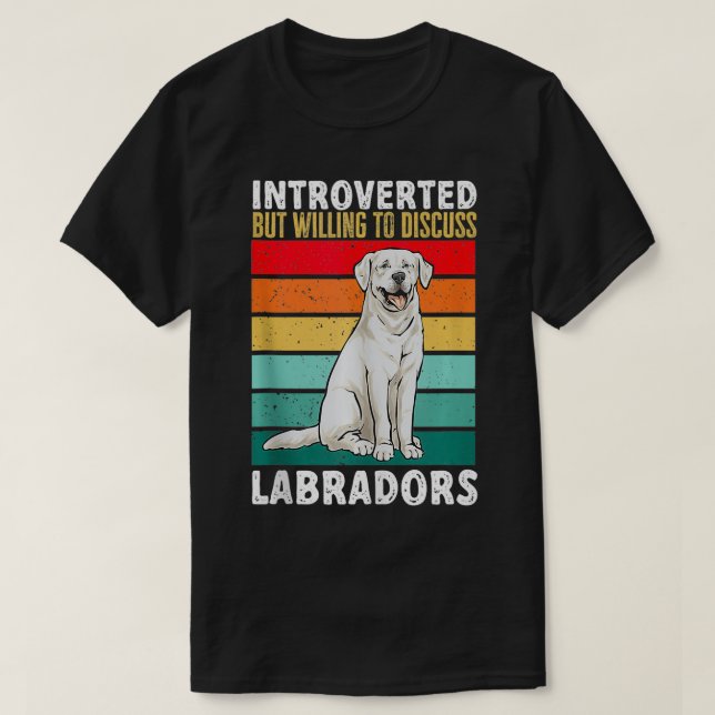 White Labrador Retriever Introvert White Lab  T-Shirt (Design Front)