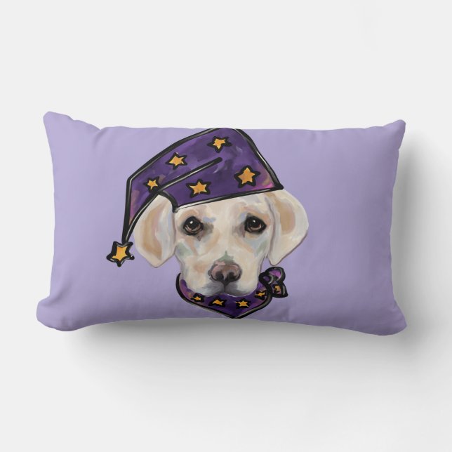 White Labrador Retriever Lumbar Cushion (Front)