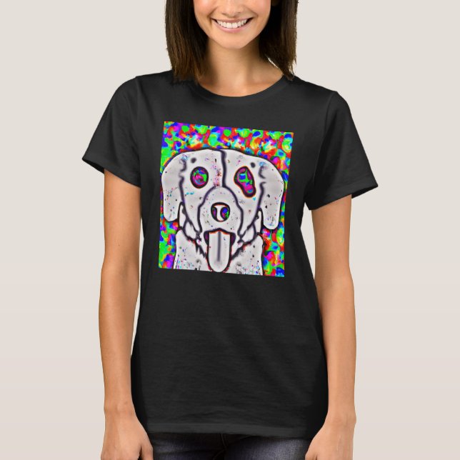 White Labrador retriever puppy cute doggy pup Labr T-Shirt (Front)