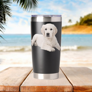 White Labrador Retriever Yellow Lab Mum Dad White Insulated Tumbler