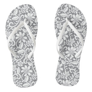 White Lace 1 Jandals
