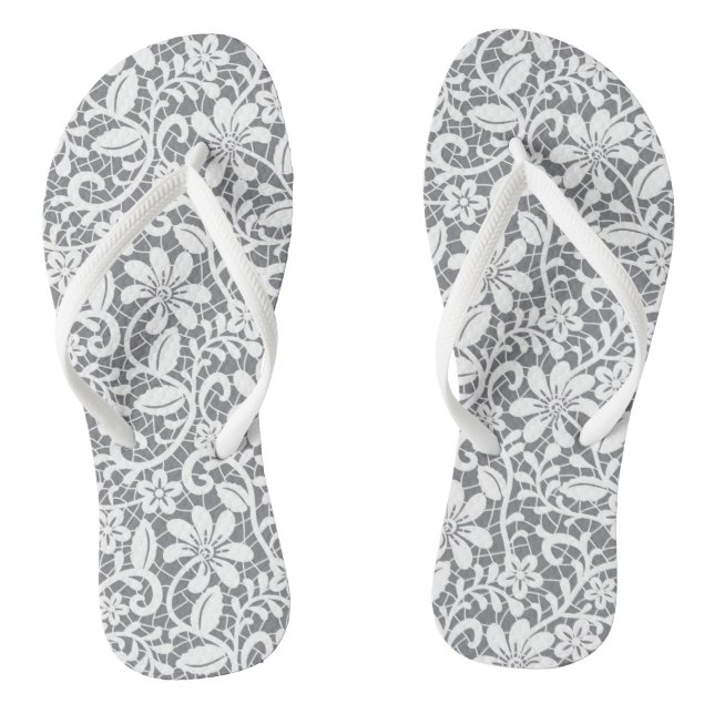 White Lace 1 Jandals (Footbed)
