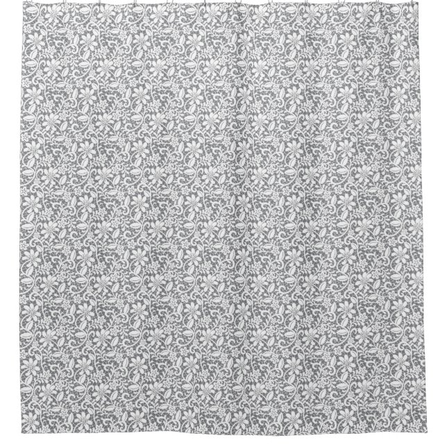 White Lace 1 Shower Curtain (Front)