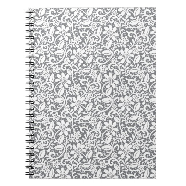 White Lace 1 Spiral Notebook (Front)