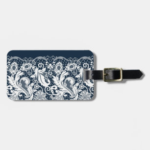 White lace 2 luggage tag