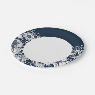 White lace 2 paper plate