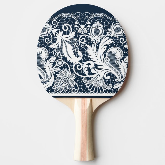 White lace 2 ping pong paddle (Front)