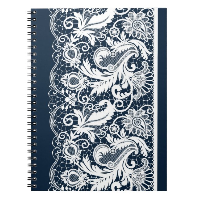 White lace 2 spiral notebook (Front)