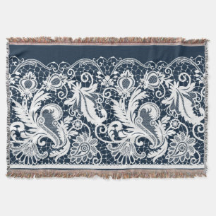 White lace 2 throw blanket