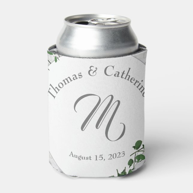 White Lace and Rose Leaves Cooler (Can Front)