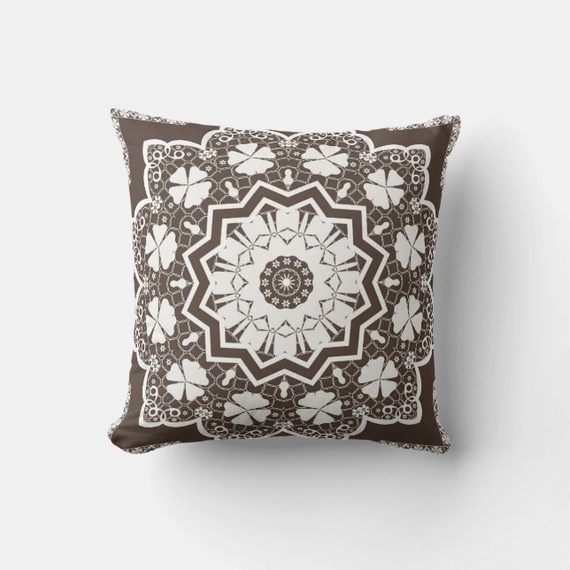 White lace cushion (Front)