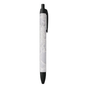 White Lace Flower Lace Pattern Background Pure Black Ink Pen