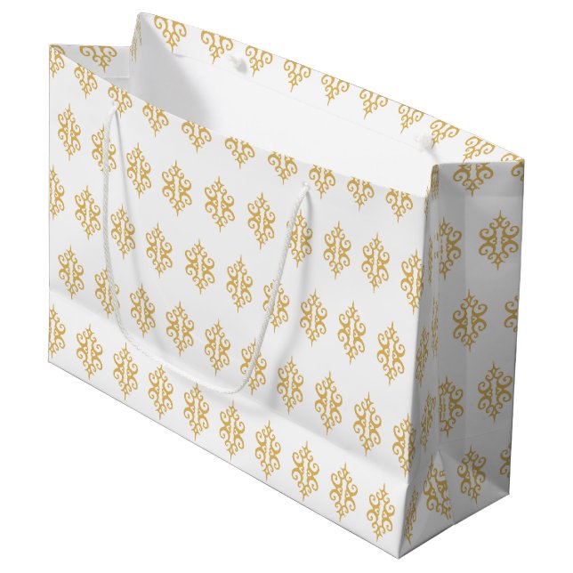 White Lace Gift Bag (Front Angled)
