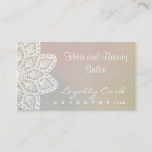 White Lace Hair and Beauty Salon Loyalty Card